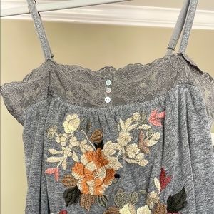 Abercrombie & Fitch XS embroidered tank top